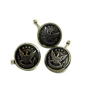 United Airlines Crew Uniform Pilot Wings Vintage 3 Cuff Buttons Coast to…